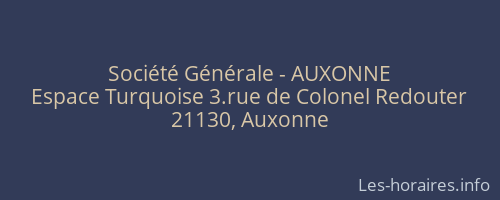 Société Générale - AUXONNE 