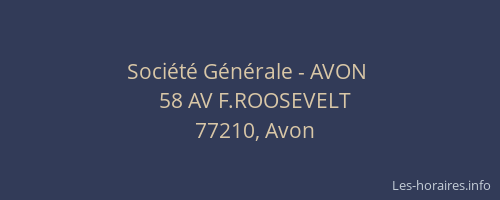 Société Générale - AVON 