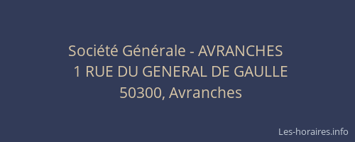 Société Générale - AVRANCHES 