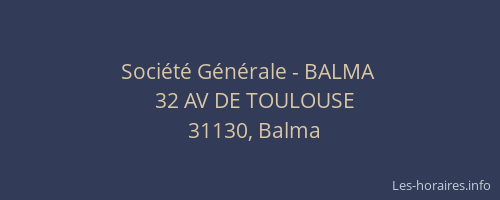 Société Générale - BALMA 