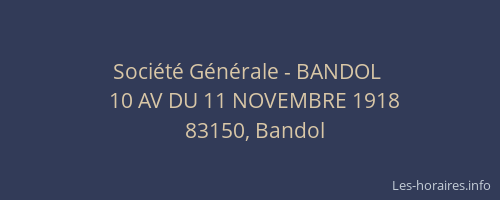 Société Générale - BANDOL 