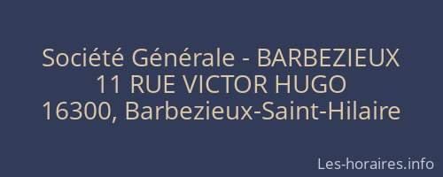Société Générale - BARBEZIEUX 