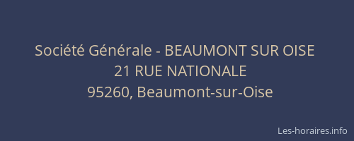 Société Générale - BEAUMONT SUR OISE 