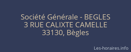 Société Générale - BEGLES 