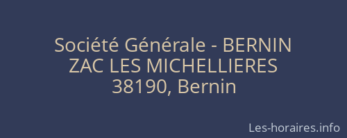 Société Générale - BERNIN 