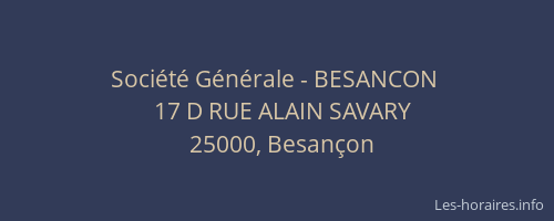 Société Générale - BESANCON 