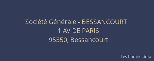 Société Générale - BESSANCOURT 