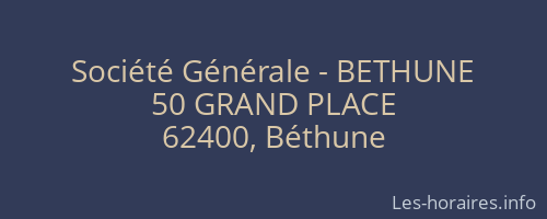 Société Générale - BETHUNE 