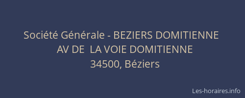 Société Générale - BEZIERS DOMITIENNE 