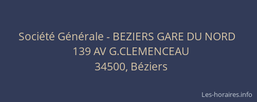 Société Générale - BEZIERS GARE DU NORD 