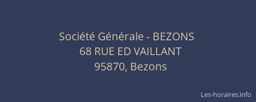 Société Générale - BEZONS 