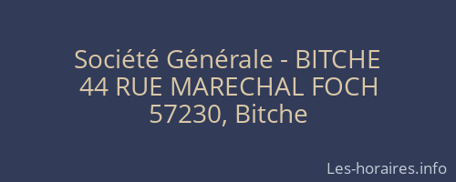 Société Générale - BITCHE 