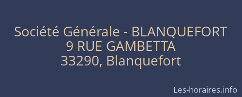Société Générale - BLANQUEFORT 