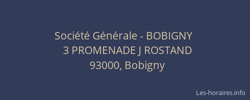 Société Générale - BOBIGNY 