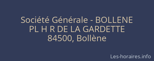 Société Générale - BOLLENE 