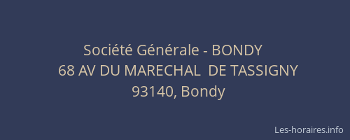 Société Générale - BONDY 