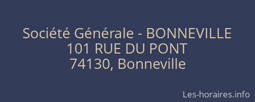 Société Générale - BONNEVILLE 