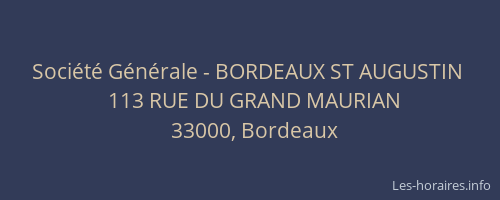 Société Générale - BORDEAUX ST AUGUSTIN 