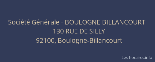 Société Générale - BOULOGNE BILLANCOURT 