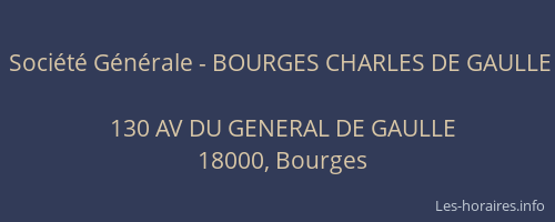 Société Générale - BOURGES CHARLES DE GAULLE 
