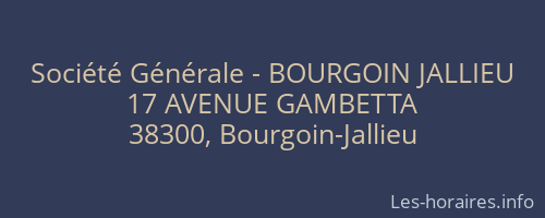 Société Générale - BOURGOIN JALLIEU 