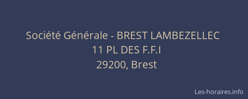 Société Générale - BREST LAMBEZELLEC 
