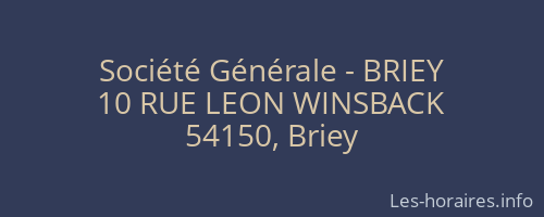 Société Générale - BRIEY 