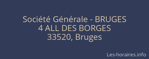 Société Générale - BRUGES 