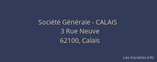 Société Générale - CALAIS 