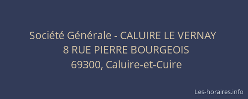 Société Générale - CALUIRE LE VERNAY 