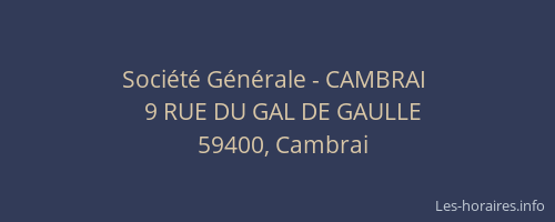 Société Générale - CAMBRAI 