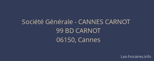 Société Générale - CANNES CARNOT 