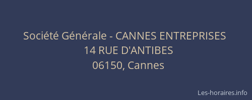 Société Générale - CANNES ENTREPRISES 