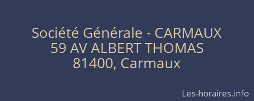 Société Générale - CARMAUX 