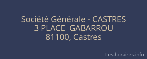 Société Générale - CASTRES 