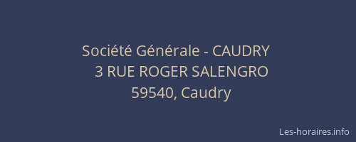 Société Générale - CAUDRY 