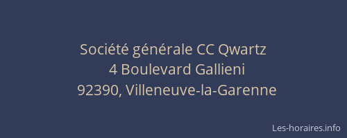 Société générale CC Qwartz