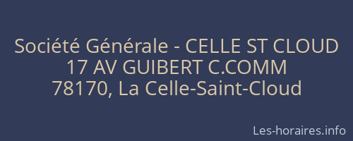 Société Générale - CELLE ST CLOUD 