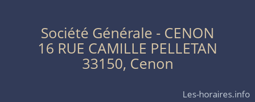 Société Générale - CENON 