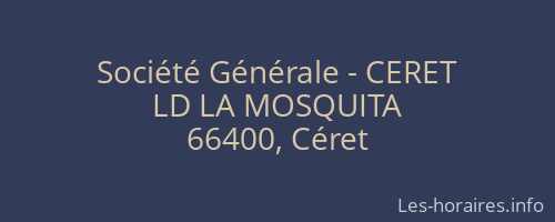 Société Générale - CERET 