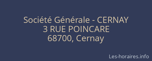 Société Générale - CERNAY 