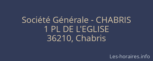 Société Générale - CHABRIS 