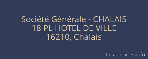 Société Générale - CHALAIS 