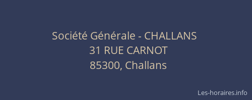 Société Générale - CHALLANS 