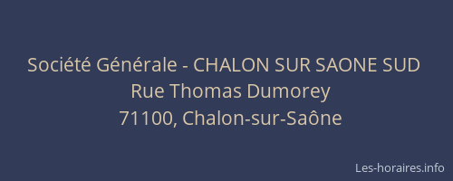 Société Générale - CHALON SUR SAONE SUD 