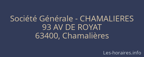 Société Générale - CHAMALIERES 