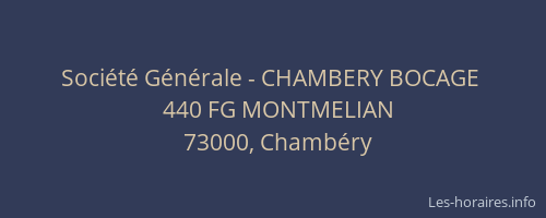 Société Générale - CHAMBERY BOCAGE 