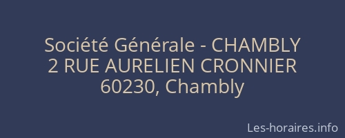Société Générale - CHAMBLY 