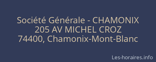 Société Générale - CHAMONIX 