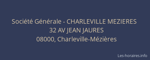 Société Générale - CHARLEVILLE MEZIERES 
